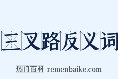 三叉路反义词是什么意思的图片